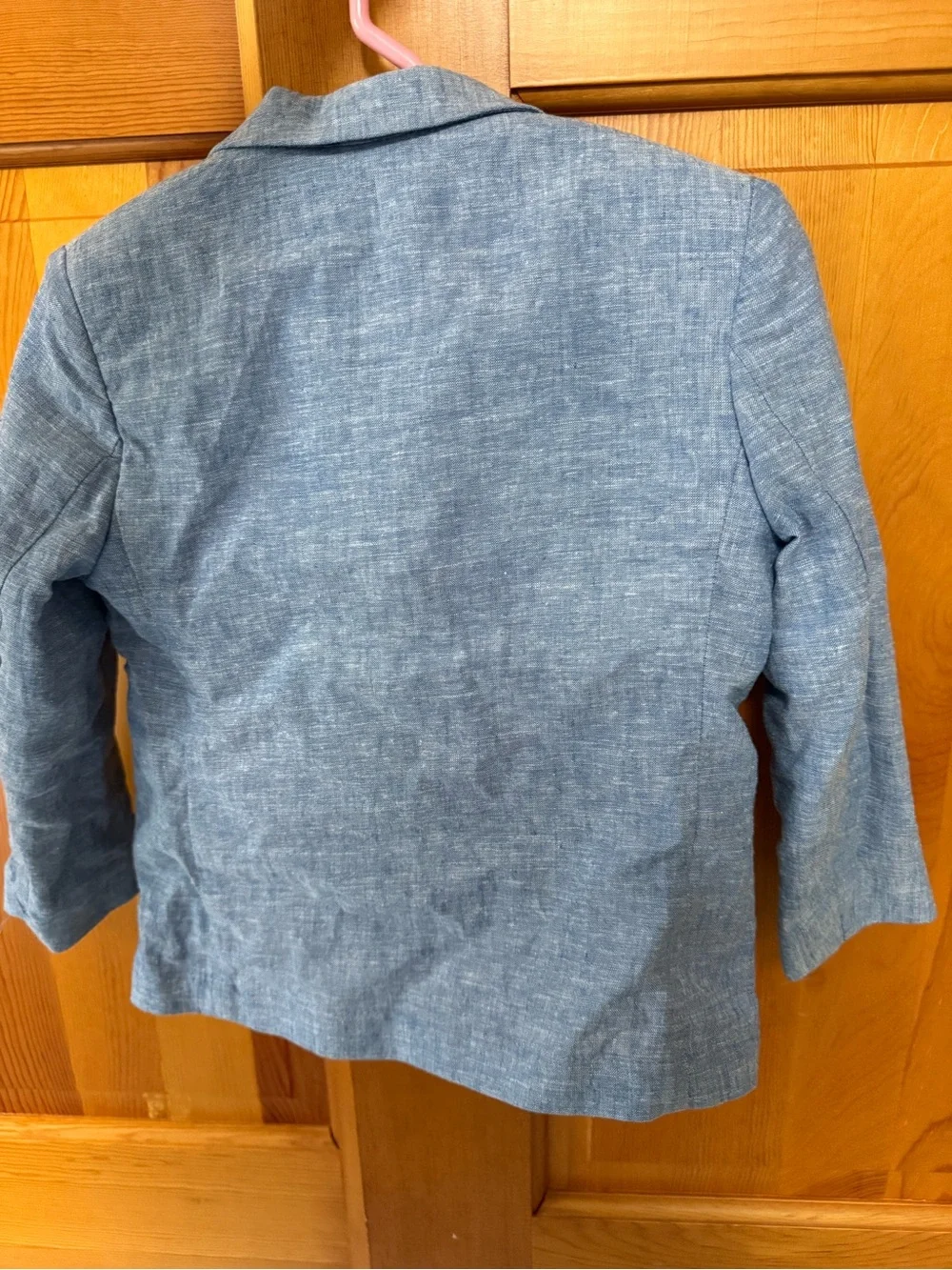H&M Light Blue Kids' Linen-Blend Blazer